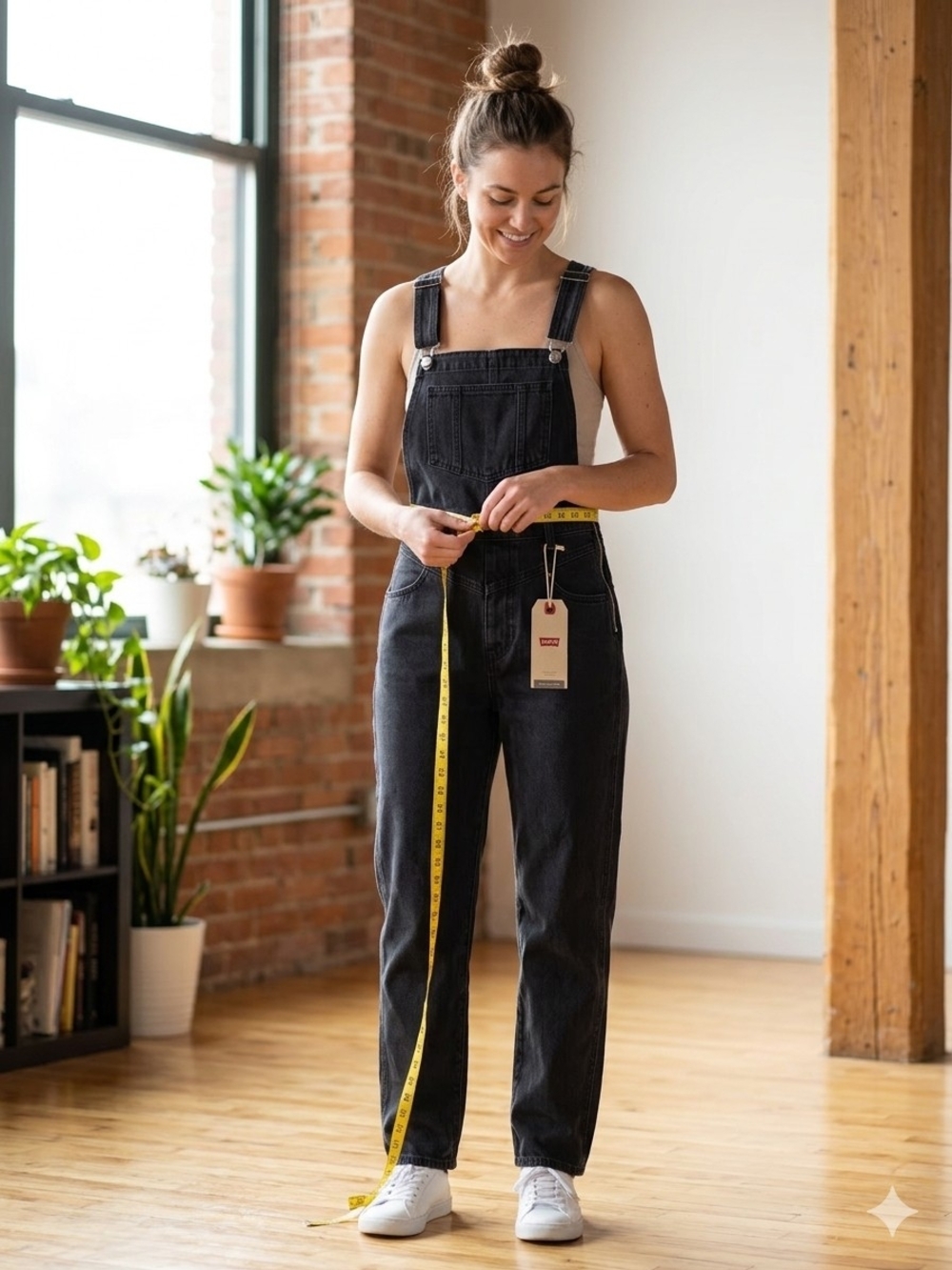 Levi's Black Women's Denim Overalls with Bib Pocket
